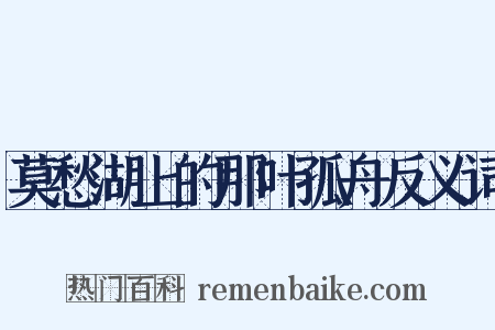 莫愁湖上的那叶孤舟反义词是什么意思的图片